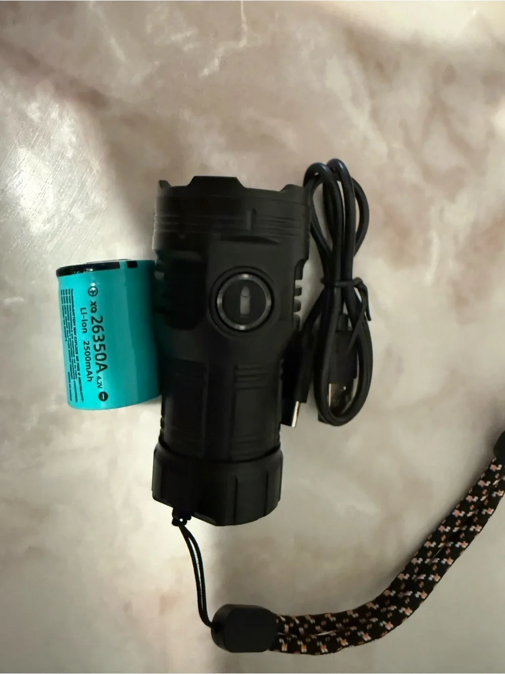 Compact Black Monocular Scope with Rechargeable Battery